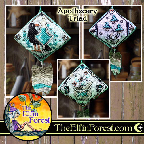 Apothecary Triad Ornament Charm / The Elfin Forest