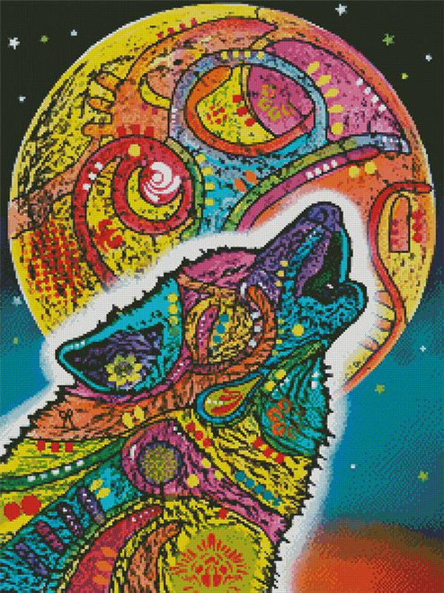 Abstract Howling Wolf - #14906 - Artl / The Proper Stitcher