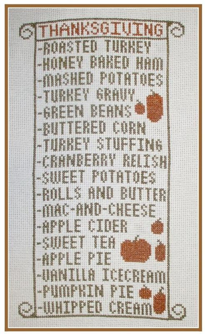 Thanksgiving Day Menu / The Stitcherhood