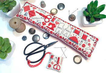 Vintage Red Sewing Set / Tiny Modernist Inc