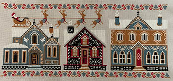 Ornamented Christmas Houses / Twin Peak Primitives