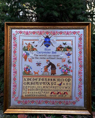Blue Carpenter Bee Sampler / Twin Peak Primitives