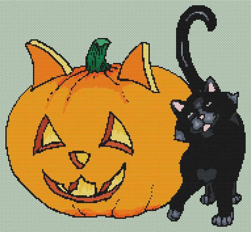 Halloween Scene / White Willow Stitching