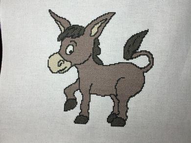 Cartoon Donkey / White Willow Stitching