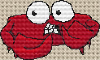 Cartoon Crab / White Willow Stitching