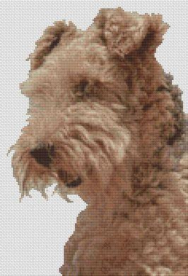 Airedale Terrier / White Willow Stitching