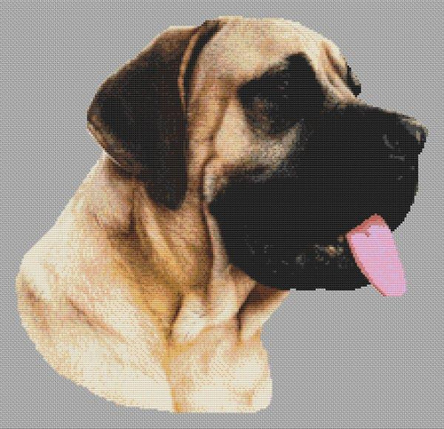 Fawn Great Dane / White Willow Stitching