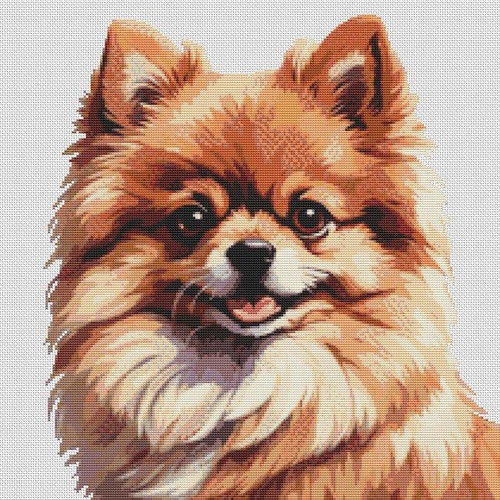 Fiona - Pomeranian / White Willow Stitching