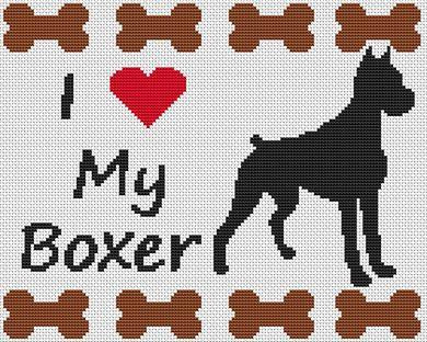 Love My Boxer / White Willow Stitching