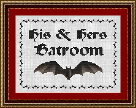 His And Hers Batroom / White Willow Stitching