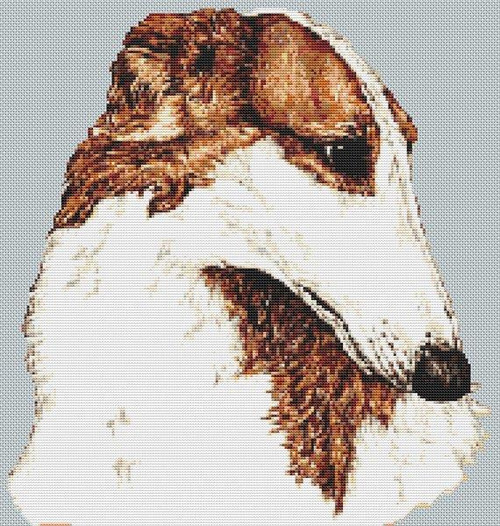 Borzoi / White Willow Stitching