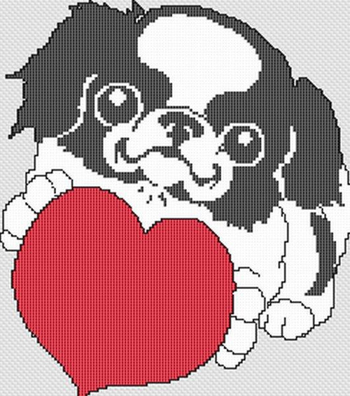 Japanese Chin Love / White Willow Stitching