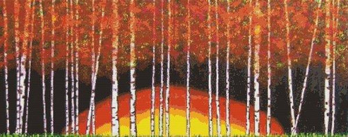 Aspen Trees / White Willow Stitching