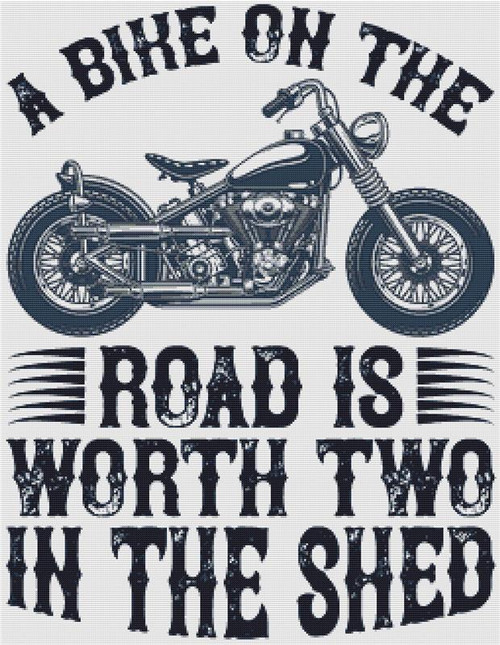 A Bike On The Road / X Squared Cross Stitch