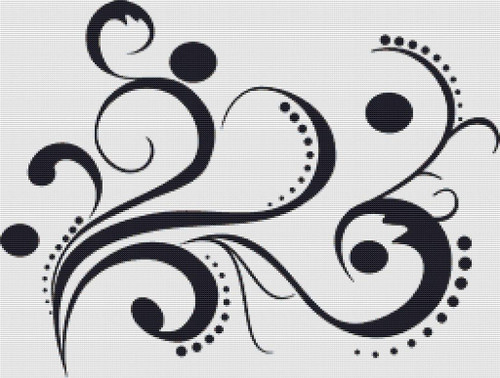 Ornamental Decorative Swirl / X Squared Cross Stitch