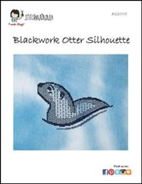 Blackwork Otter Silhouette / Stitchnmomma