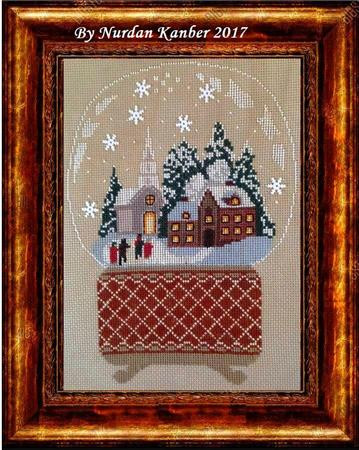 Snow Globe Victorian Scene / Twin Peak Primitives