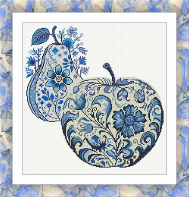 Blue Apple & Pear / Alessandra Adelaide Needleworks