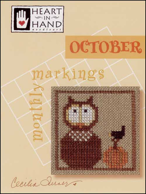 Monthly Markings: October / Heart In Hand Needleart