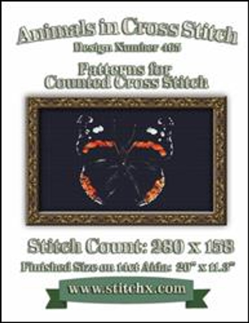 Bright Orange Butterfly Cross Stitch Pattern / Stitchx Craft Designs