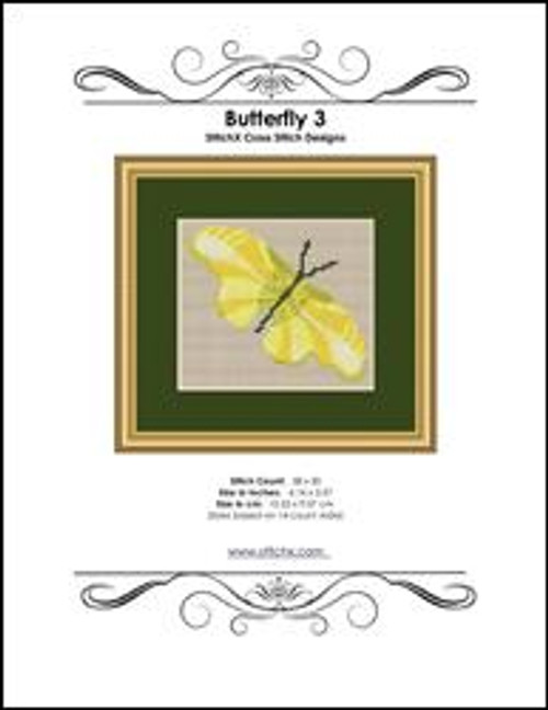 Butterfly 3 Cross Stitch Pattern / Stitchx Craft Designs