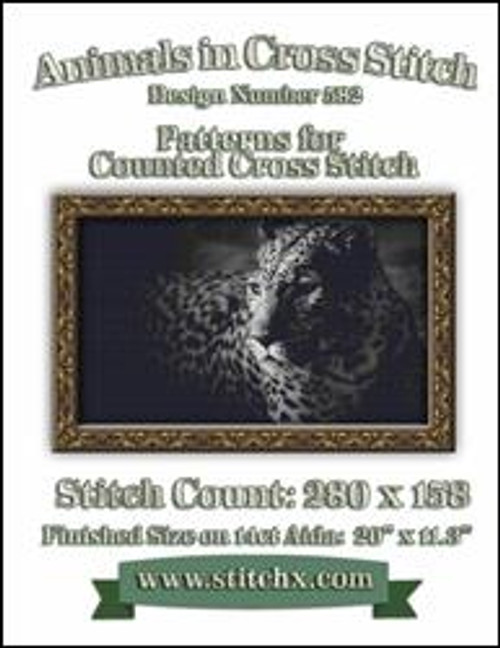 Grey Leopard Cross Stitch Pattern / Stitchx Craft Designs