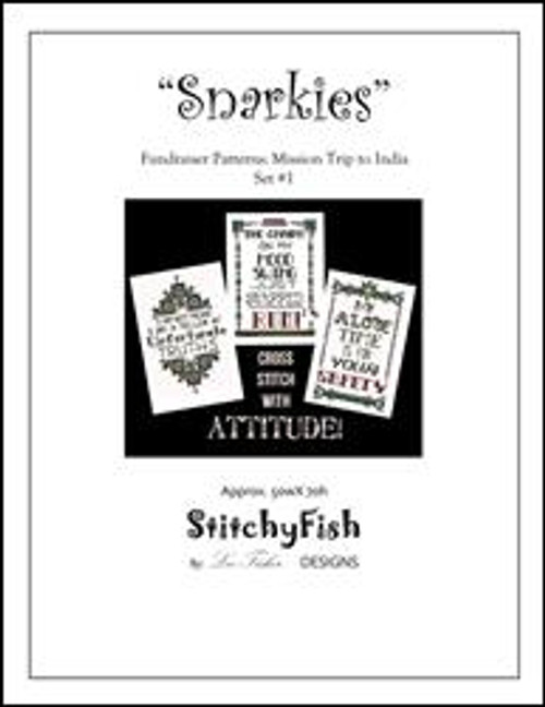 "Snarkies"  Set #1 Cross Stitch With Attitude / Stitchyfish Designs