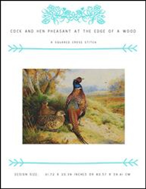 Cock And Hen Pheasant At The Edge Of A Wood / X Squared Cross Stitch