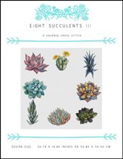 Eight Succulents Iii / X Squared Cross Stitch