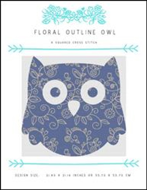 Floral Outline Owl / X Squared Cross Stitch