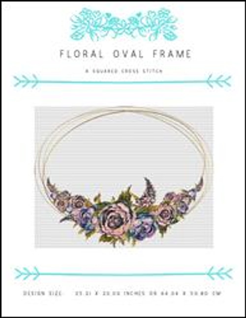Floral Oval Frame / X Squared Cross Stitch