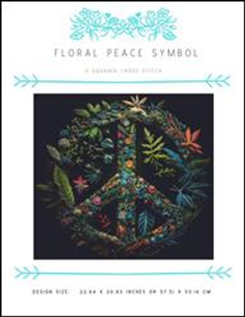 Floral Peace Symbol / X Squared Cross Stitch