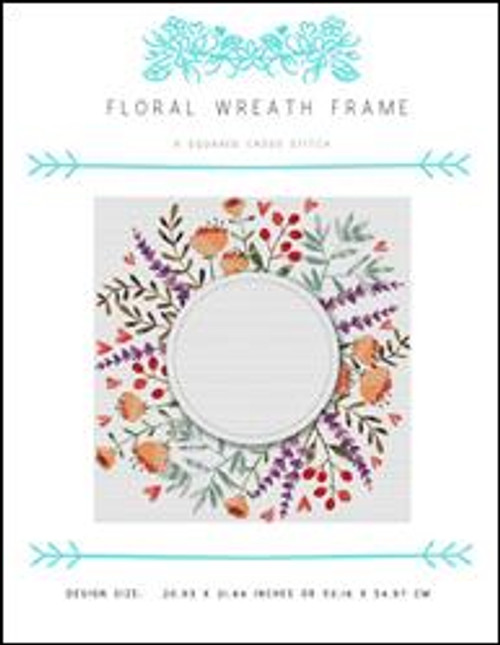 Floral Wreath Frame / X Squared Cross Stitch