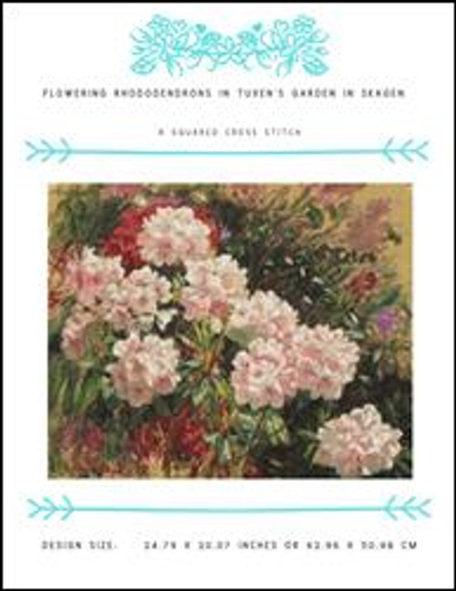 Flowering Rhododendrons In Tuxen's Garden In Skagen / X Squared Cross Stitch