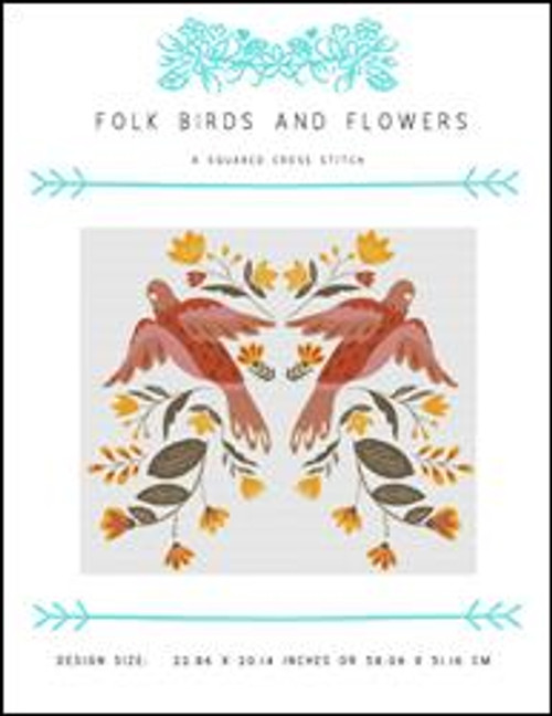 Folk Birds And Flowers / X Squared Cross Stitch