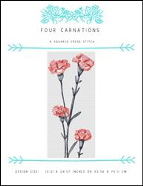 Four Carnations / X Squared Cross Stitch
