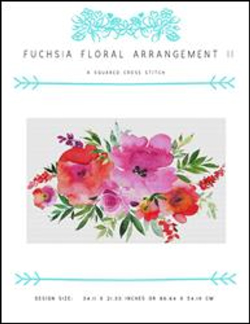 Fuchsia Floral Arrangement Ii / X Squared Cross Stitch