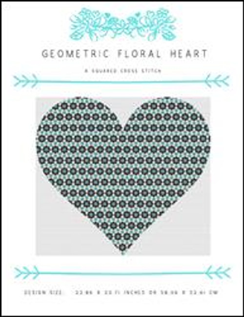 Geometric Floral Heart / X Squared Cross Stitch