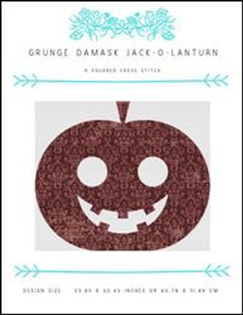Grunge Damask Jack-O-Lanturn / X Squared Cross Stitch