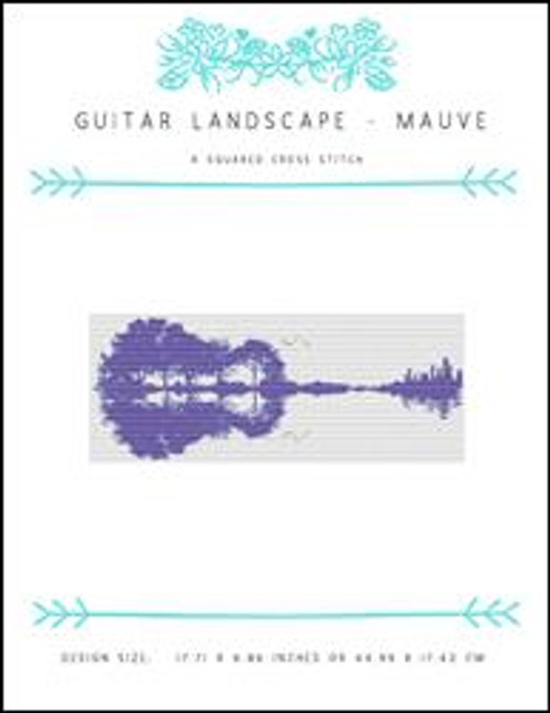 Guitar Landscape - Mauve / X Squared Cross Stitch