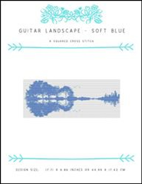 Guitar Landscape - Soft Blue / X Squared Cross Stitch