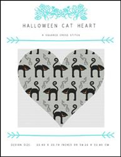 Halloween Cat Heart / X Squared Cross Stitch