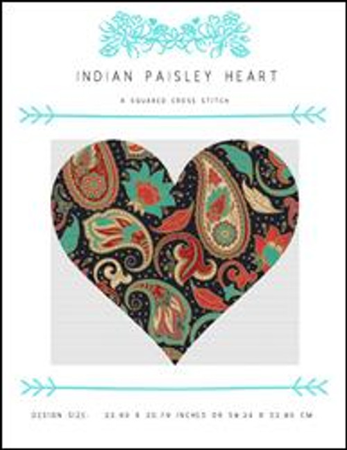 Indian Paisley Heart / X Squared Cross Stitch