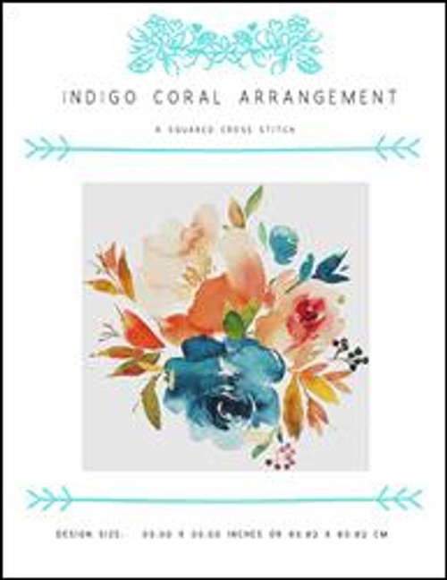 Indigo Coral Arrangement / X Squared Cross Stitch