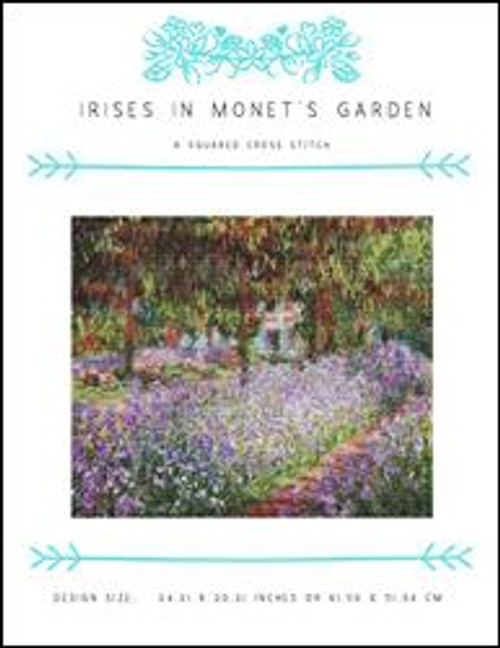 Irises In Monet's Garden / X Squared Cross Stitch
