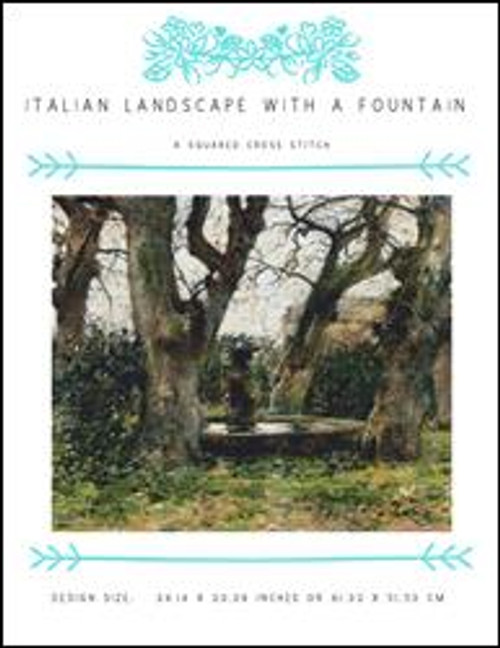 Italian Landscape With A Fountain / X Squared Cross Stitch