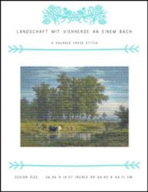 Landschaft Mit Viehherde An Einem Bach / X Squared Cross Stitch