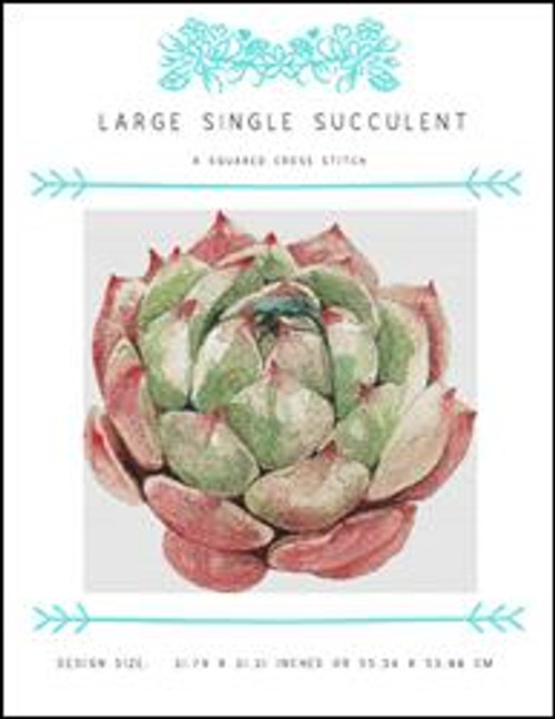 Large Single Succulent / X Squared Cross Stitch