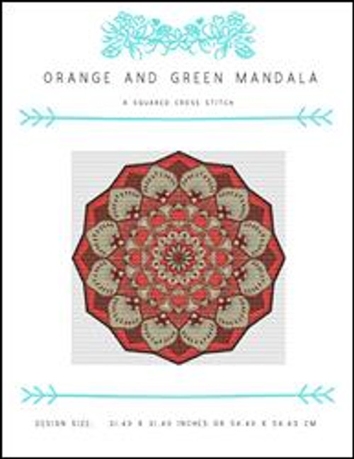 Orange And Green Mandala / X Squared Cross Stitch