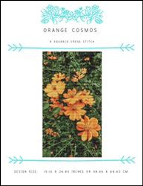 Orange Cosmos / X Squared Cross Stitch